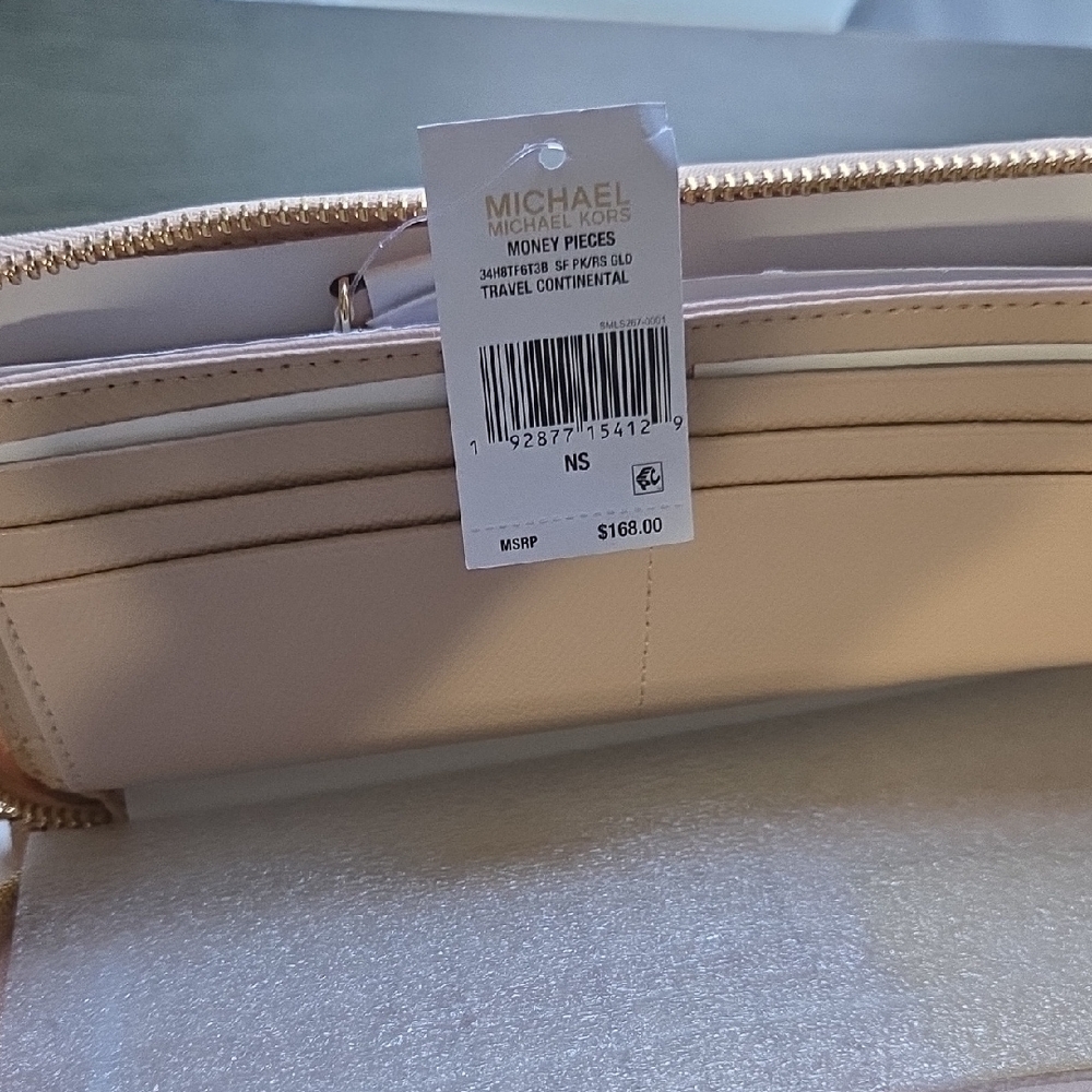 Michael Kors Metallic Rose Gold Wristlet/Wallet - Picture 5 of 8